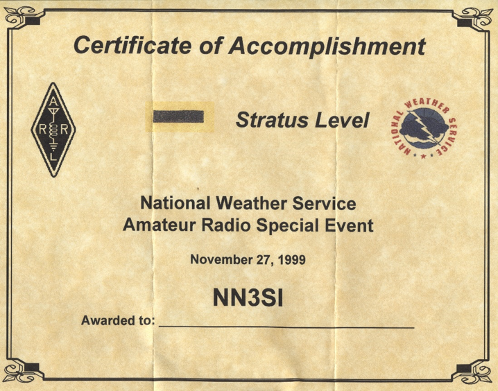 AARL Certificate